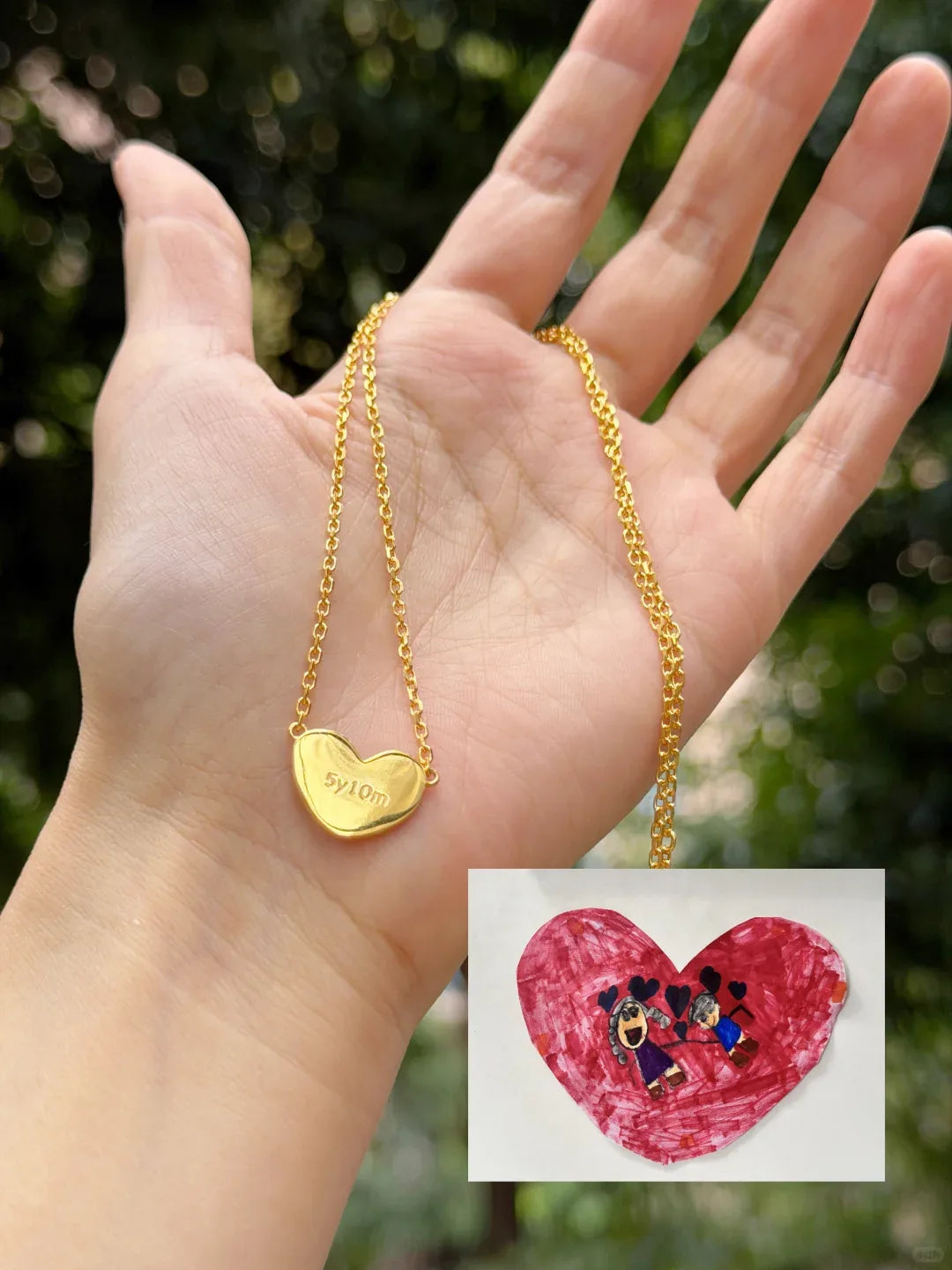 Custom Kids’ Drawing Necklace – Titanium Steel