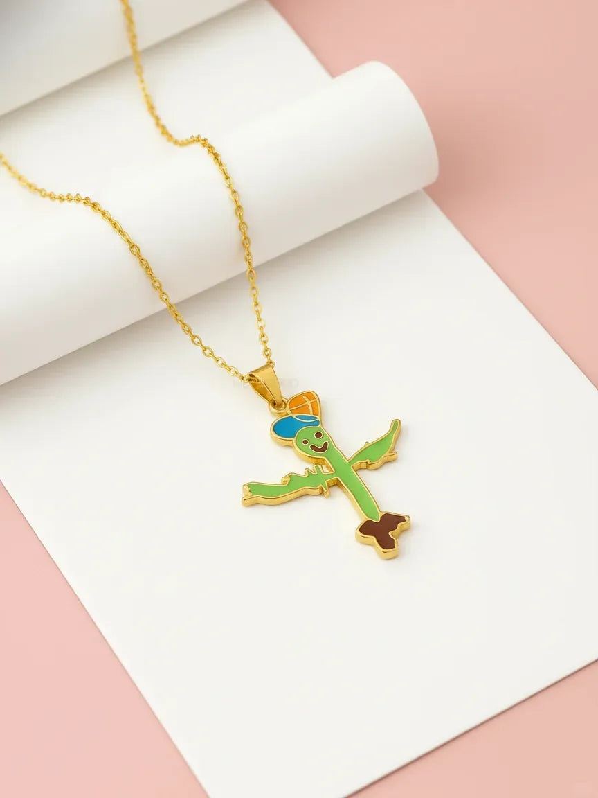 Custom Kids’ Drawing Necklace – 925 Sterling Silver