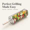 Stainless Steel Rolling Grill Basket for Vegetables & Small Bites