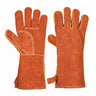 Heat Resistant BBQ Grill Gloves – Cowhide Leather, Long Cuff